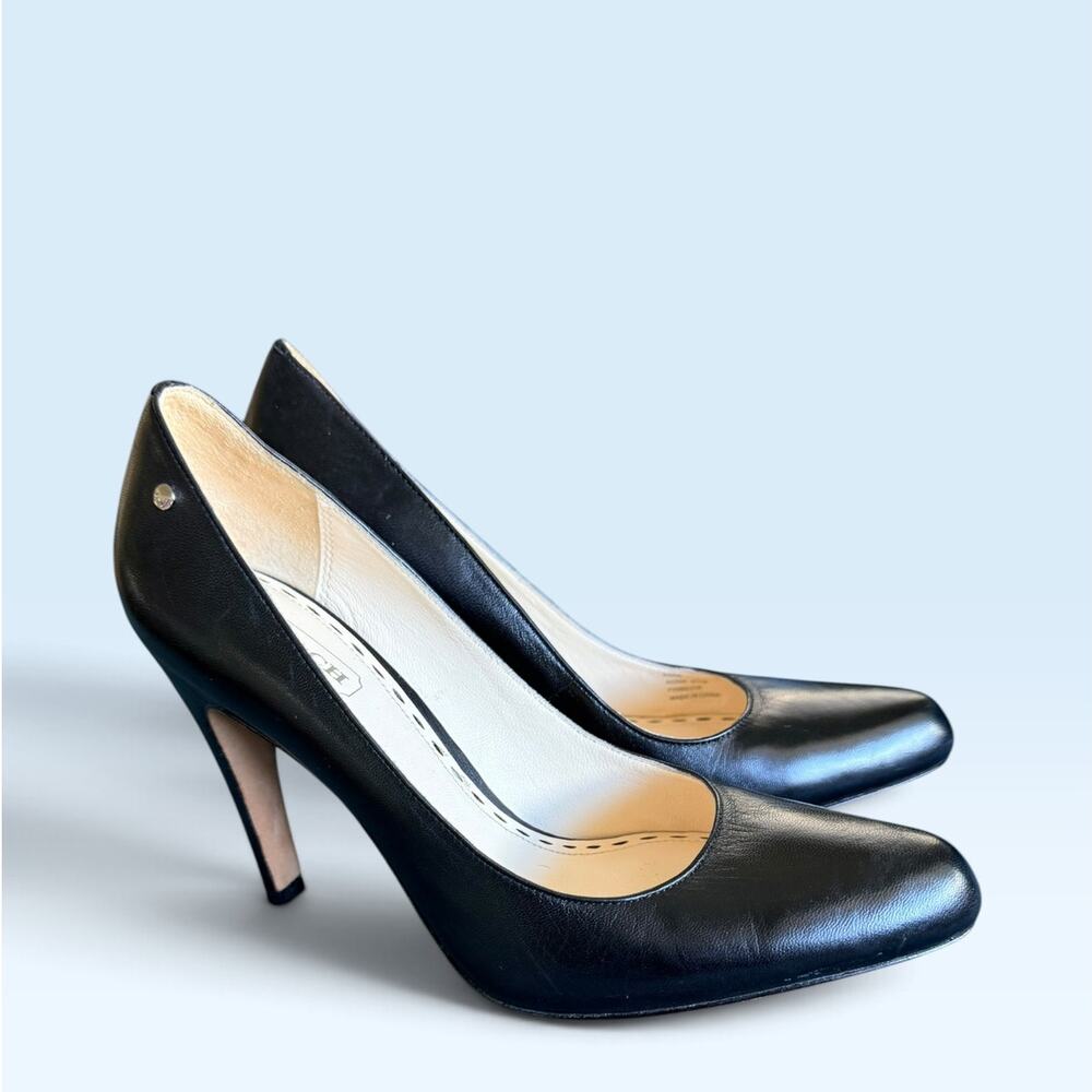 Coach 'Adina' Stiletto Pump- Black Leather-6.5 NWOB
